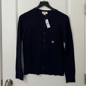 Loft Outlet crew neck cardigan industrial navy size S - new with tags